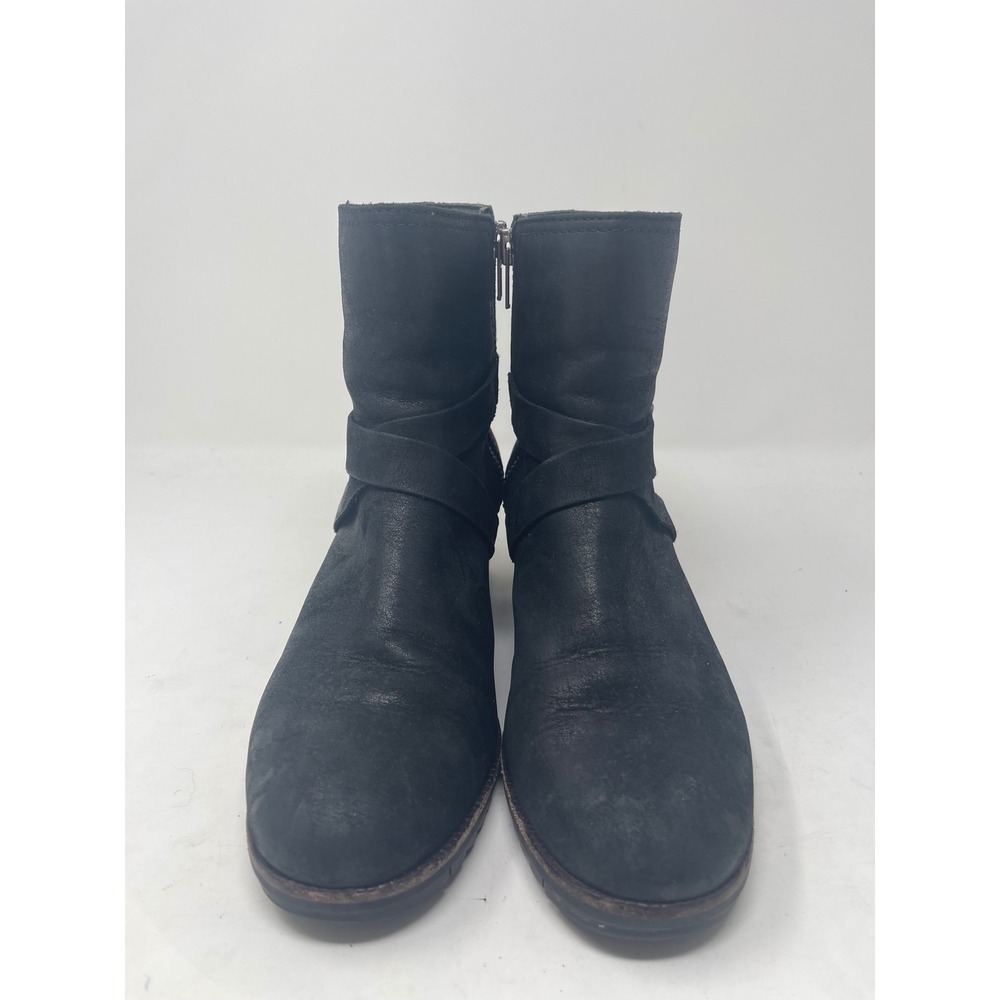 SOREL Cate Buckle Waterproof Leather Buckle Zip Ankle Boots model NL3709-010